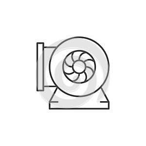 Industrial fan line outline icon