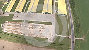 Industrial farm aerial view