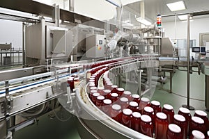 Industrial Food Processing Plant with Canning and Packaging Equipment