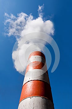 Industrial fume exhaust smokestack