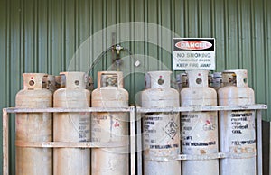Industrial gas cylinders photo