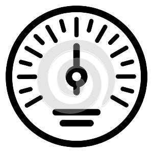 Industrial gauge symbol. Pressure meter linear icon