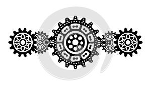 Industrial Gear Arrangement Design Element, vector design Generative AI