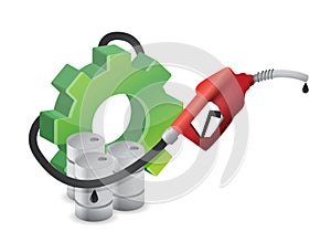 Industrial gear with a gas pump nozzle