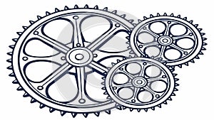 Industrial Gear System Abstract Technical Pattern, vector design Generative AI