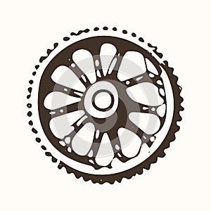 Industrial Gear Wheel - Vector Icon for Technology and Machinery