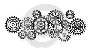 Industrial Gears Cogs Mechanical System Engineering Vector, vector design Generative AI
