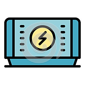 Industrial generator icon vector flat