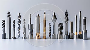 Industrial-grade Precision Cutting Tools on White Background photo