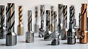 Industrial-grade Precision Cutting Tools on White Background photo