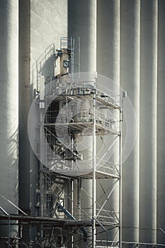 Industrial grain elevator structure