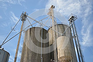 Industrial grain silos