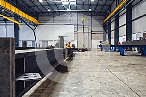 Industrial hall with metal profiles