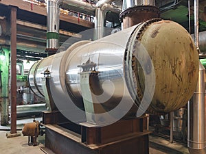 Industrial heat exchanger in the machine room