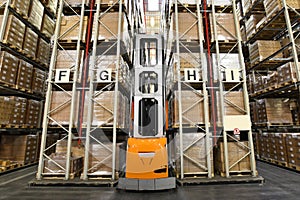 Industrial high-bay warehouses - storage of goods photo