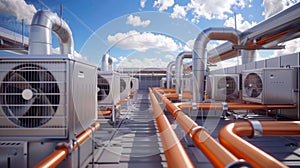 The HVAC rooftop system.AI generated image
