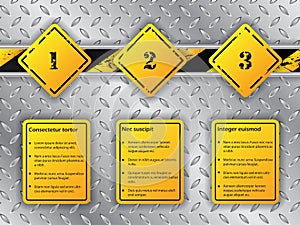 Industrial infographic with options