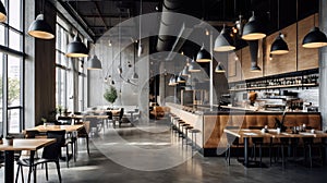 industrial interior cafe