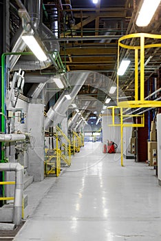 Industrial interior of a generic power plant