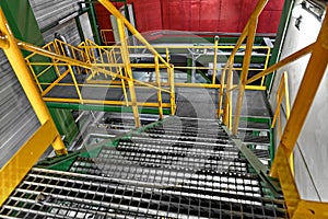 Industrial Interior with large staircase