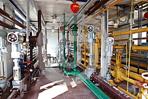 Industrial interior in oil and gas processing