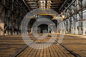 Industrial interior of an old factory