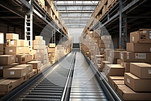 Industrial interior storage warehouse factory distribution