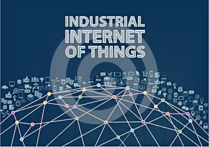 Industriale rete informatica mondiale da cose illustrazioni 