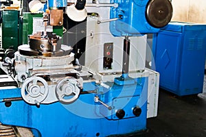 Industrial iron lathe for cutting, turning of billets from metals, wood and other materials, turning, manufacturing of details