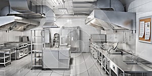 Industrial kitchen. Restaurant kitchen photo