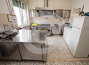 Industrial kitchen stainless steel photo