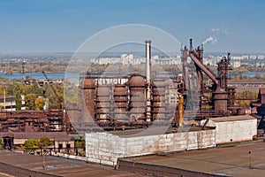Industrial landscape with metallurgical plant