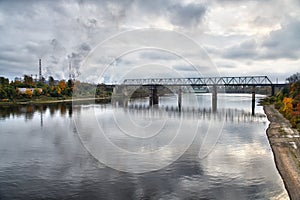 Industrial landscape. Volkhov. Russia