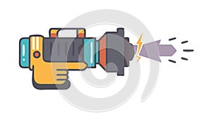Industrial Laser Cutter Tool, Manufacturing Precision, vector design Generative AI