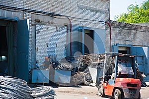 Industrial line for recycling of old household appliances, electronics and cables