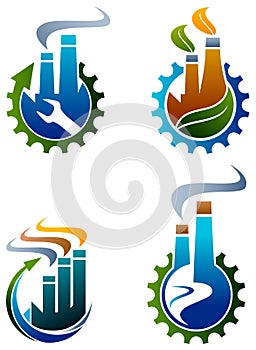 Industrial logo set