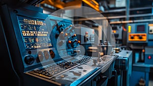 Industrial Machine Control Panel Detailed View