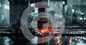 the industrial metalworking machine.AI generated image