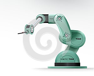 Industrial machine robotic hand arm machinery factory