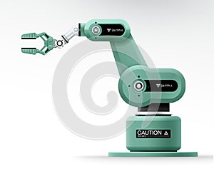 Industrial machine robotic hand arm machinery factory