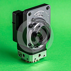 Industrial Machine Vision Camera on Green Screen