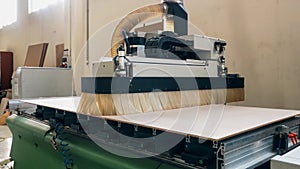 Industrial machinery used for the production of panels and sheet