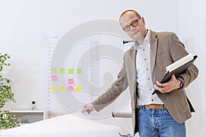 Industrial Manager checking and planning