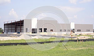 Industrial Manfacturing Sheet Metal Building Under Construction