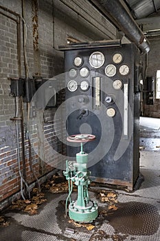 Industrial Manufacturing Factory Background, Vintage, Retro