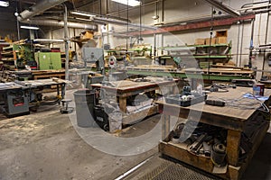 Industrial Manufacturing Wood Shop Floor