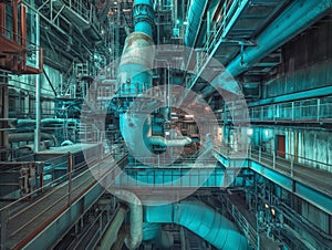 Industrial Maze of a Power Plant
