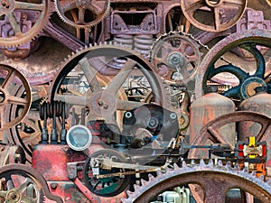 Industrial Mechanical Machine Parts Background