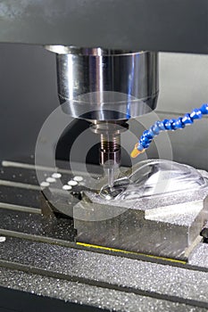 Industrial metal blank working on high precision CNC machine