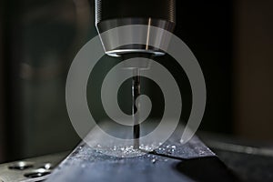 Industrial milling machine at work